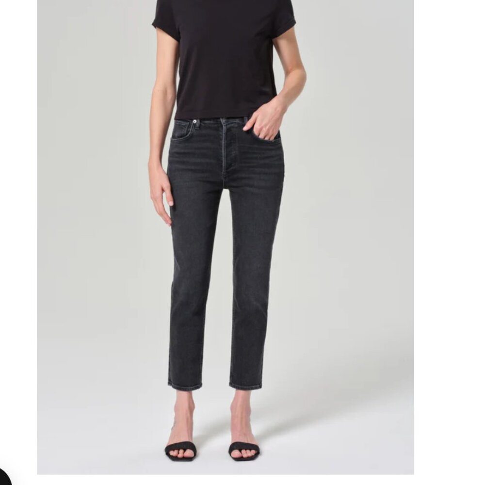 AGOLDE RILEY HIGH RISE STRAIGHT CROP - Size 23